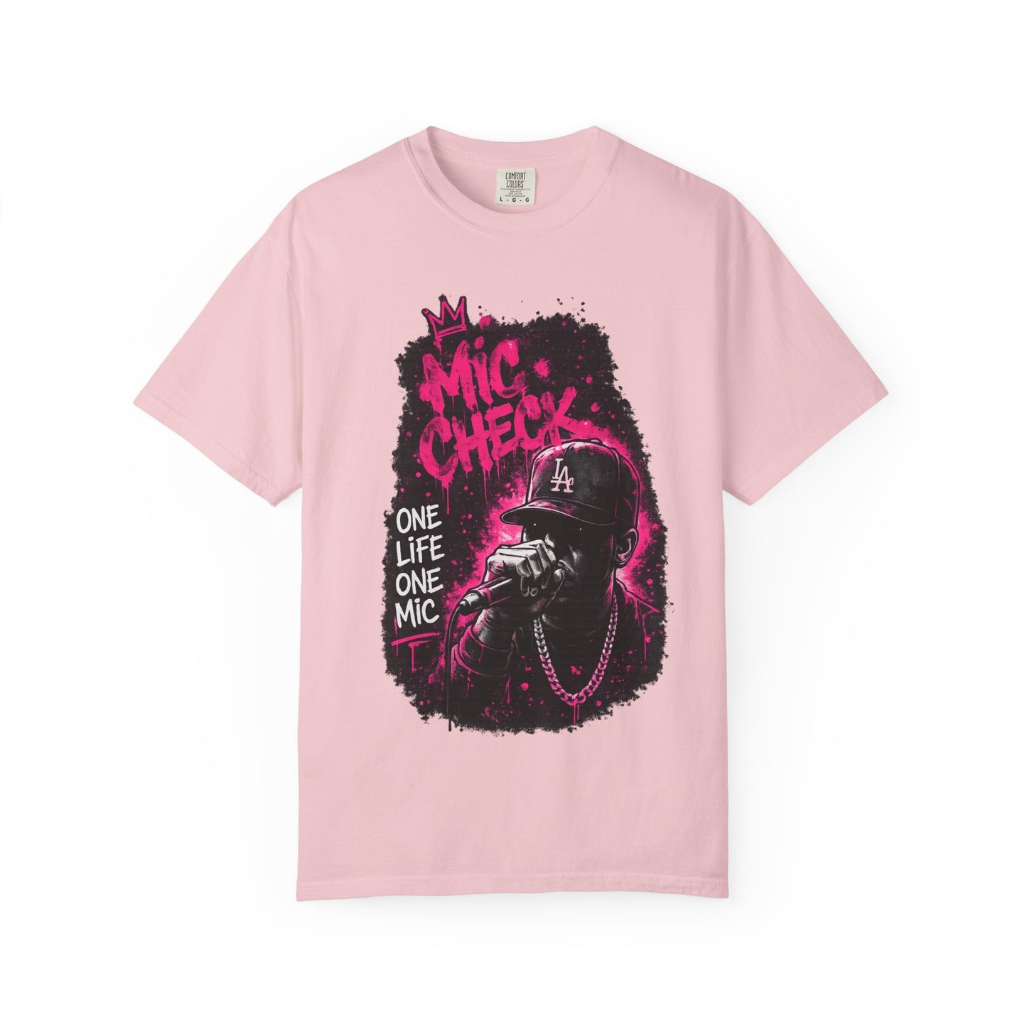 Mic Check T-Shirt — One Life One Mic Hip-Hop Graphic Tee