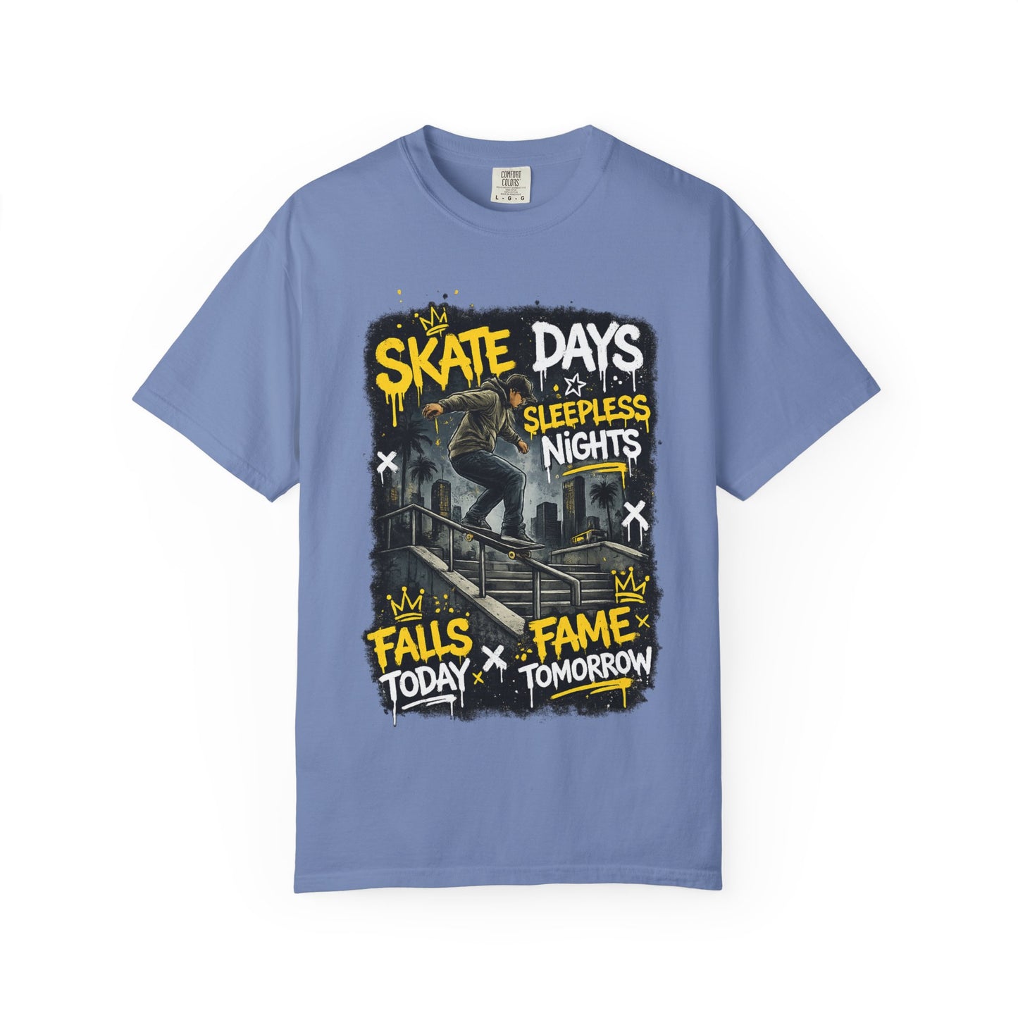Skate Days Graphic T-Shirt — "Skate Days Sleepless Nights" Streetwear Tee