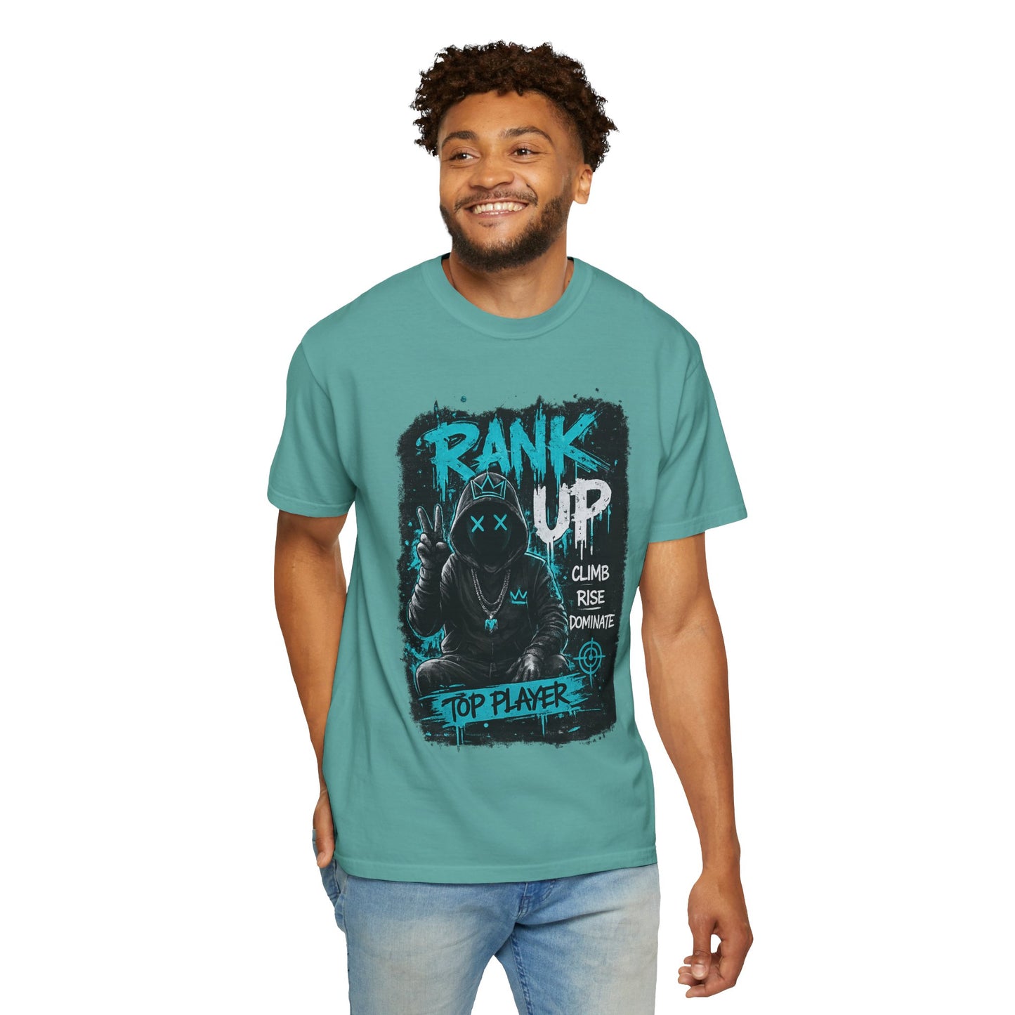 Rank Up Gaming T-Shirt — "Top Player" Gamer Graphic Tee
