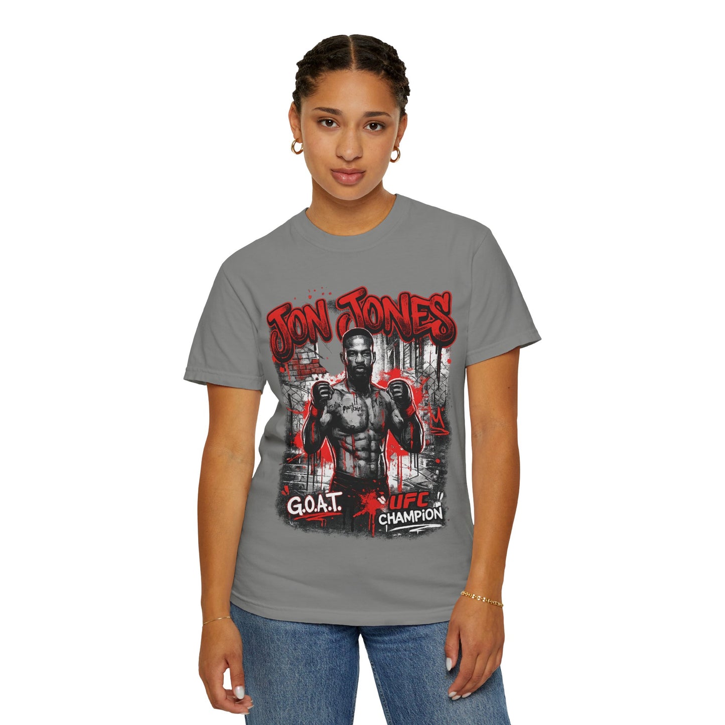 Boxing Champion Graphic T-Shirt — 'G.O.A.T. UFC Champion' Streetwear Tee