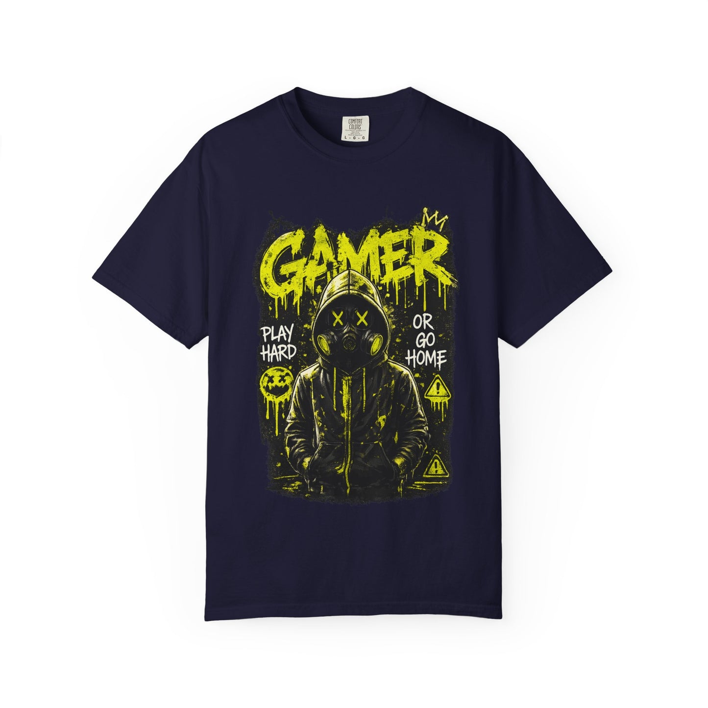 Gamer Graphic T-Shirt — "Play Hard or Go Home" Neon Streetwear