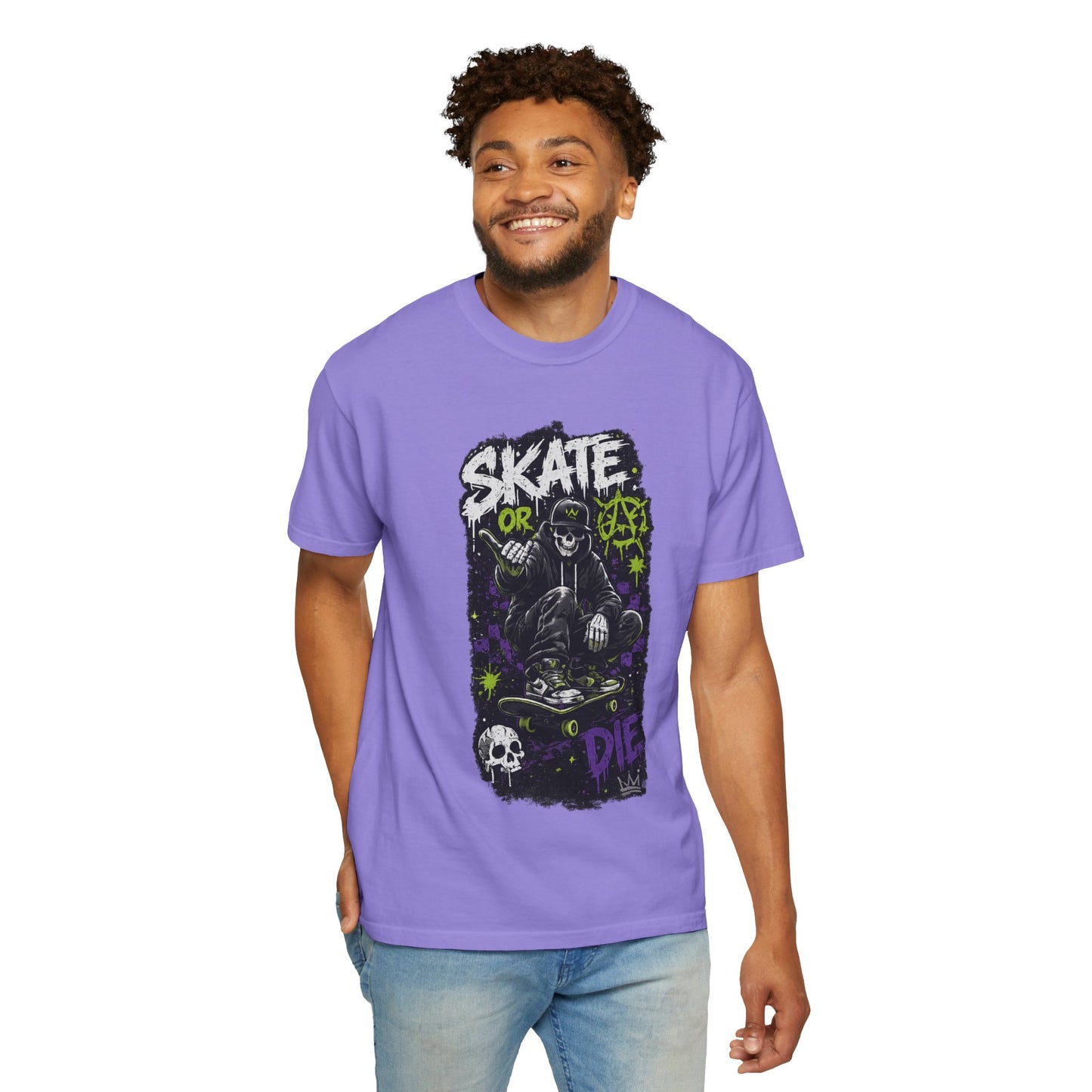 Skate or Die Graphic T‑Shirt — Grim Reaper Skateboard Tee
