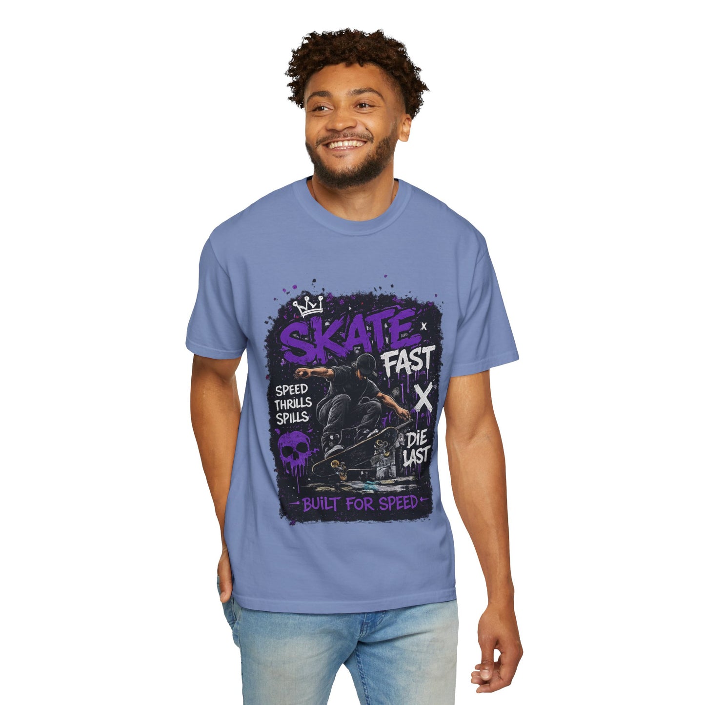 Skate Fast Skateboard T‑Shirt — "Built for Speed" Graphic Tee
