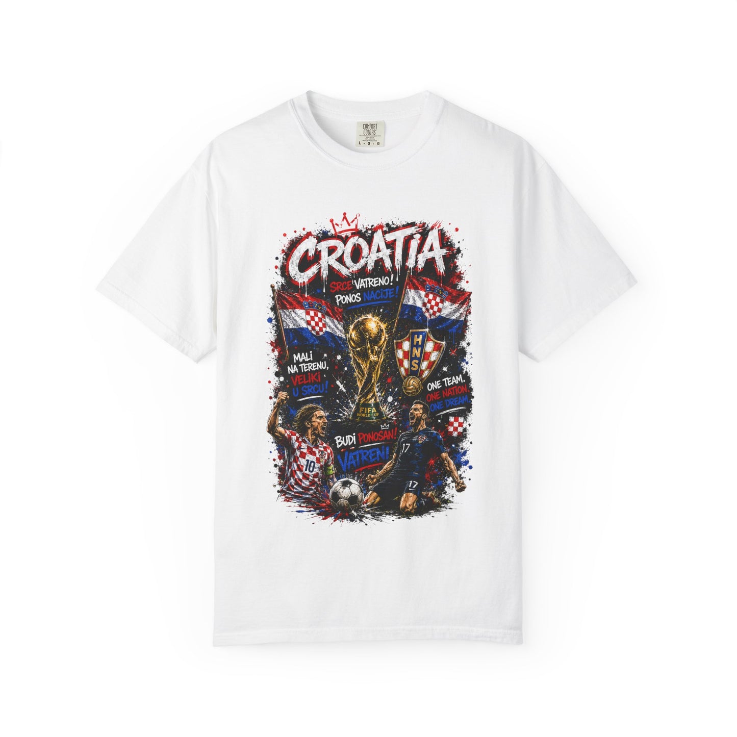 Croatia World Cup Trophy Soccer T-Shirt | Croatian Flag Football Tee