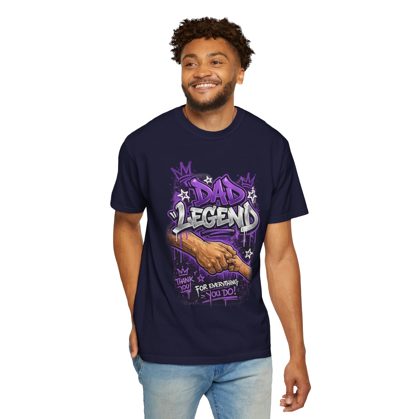Dad Legend graffiti hands illustration T-Shirt | Thank You For Everything design