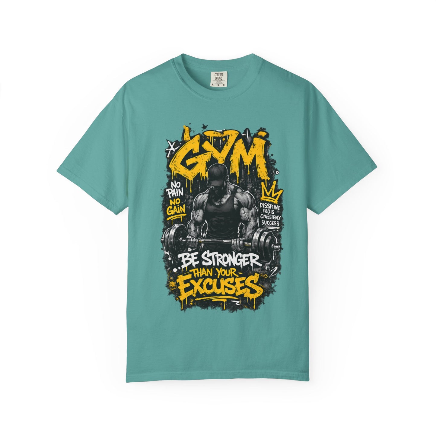 Gym Weightlifting Illustration T-shirt | Be Stronger Than Your Excuses