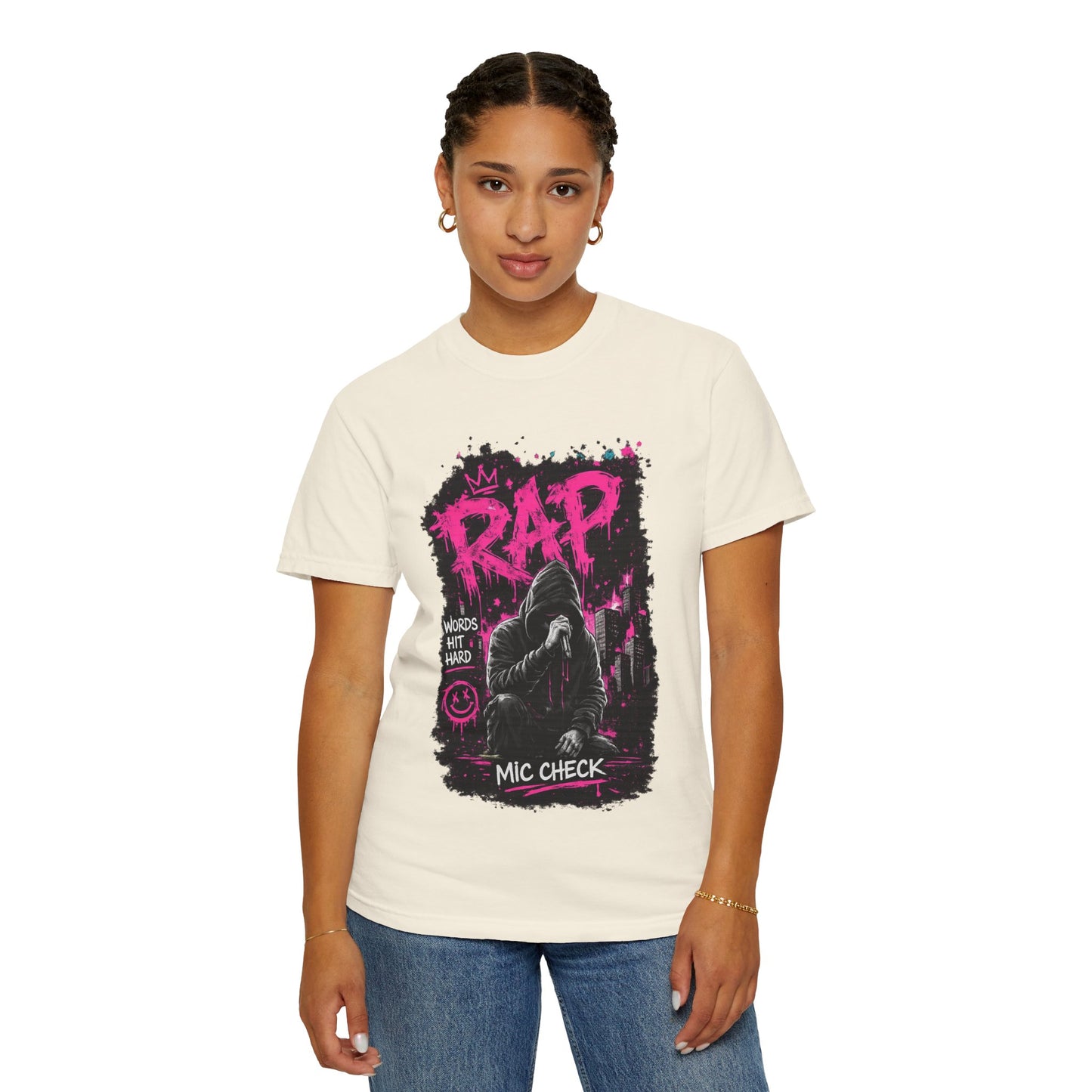 Rap Mic Check T-Shirt — Urban Hip-Hop Graphic Tee