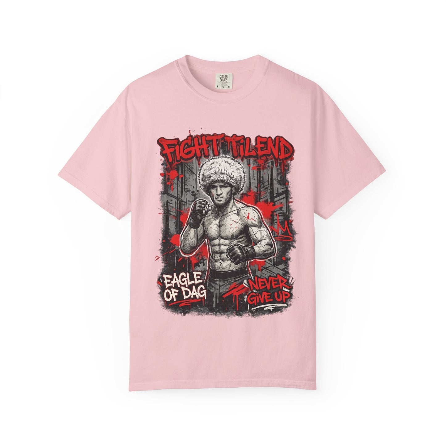 Fight Milend Boxing T-Shirt — "Eagle of Dag" Never Give Up Graphic Tee