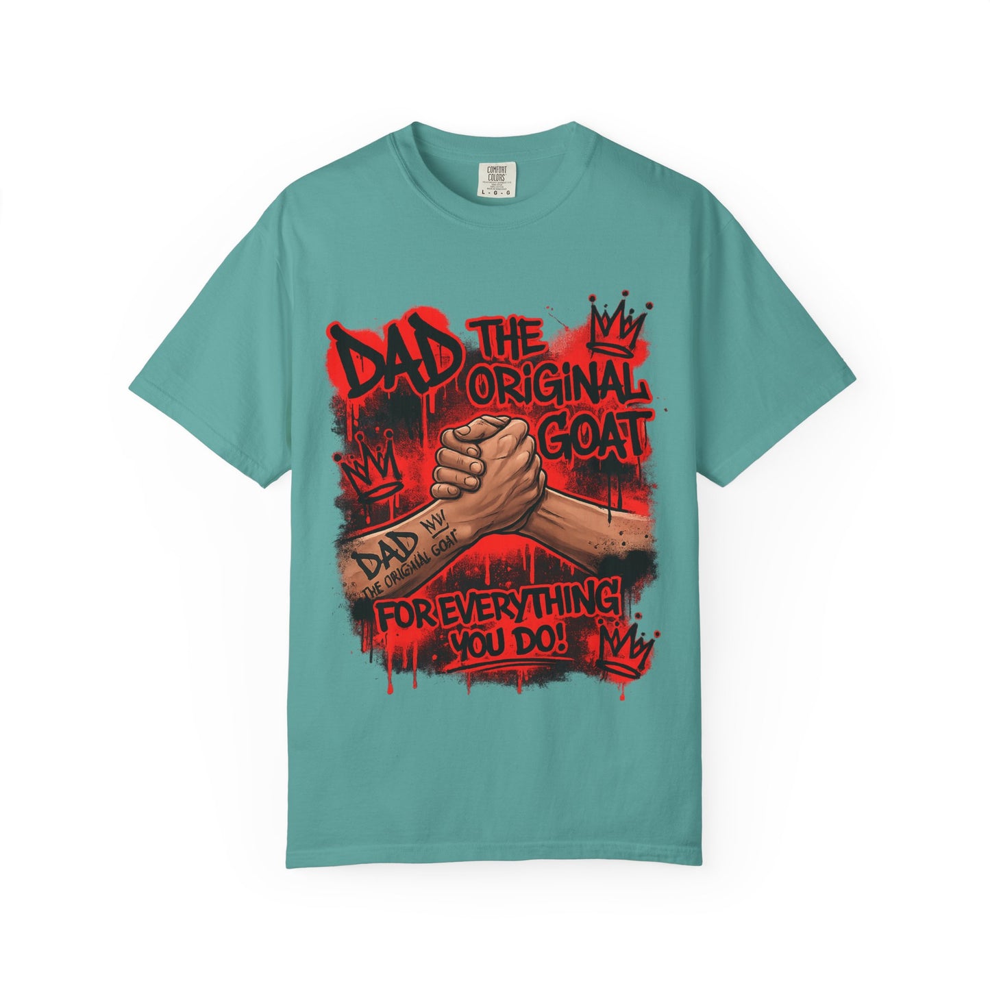 The Original GOAT Dad T-Shirt | Arm Wrestle Graphic Fathers Day Shirt