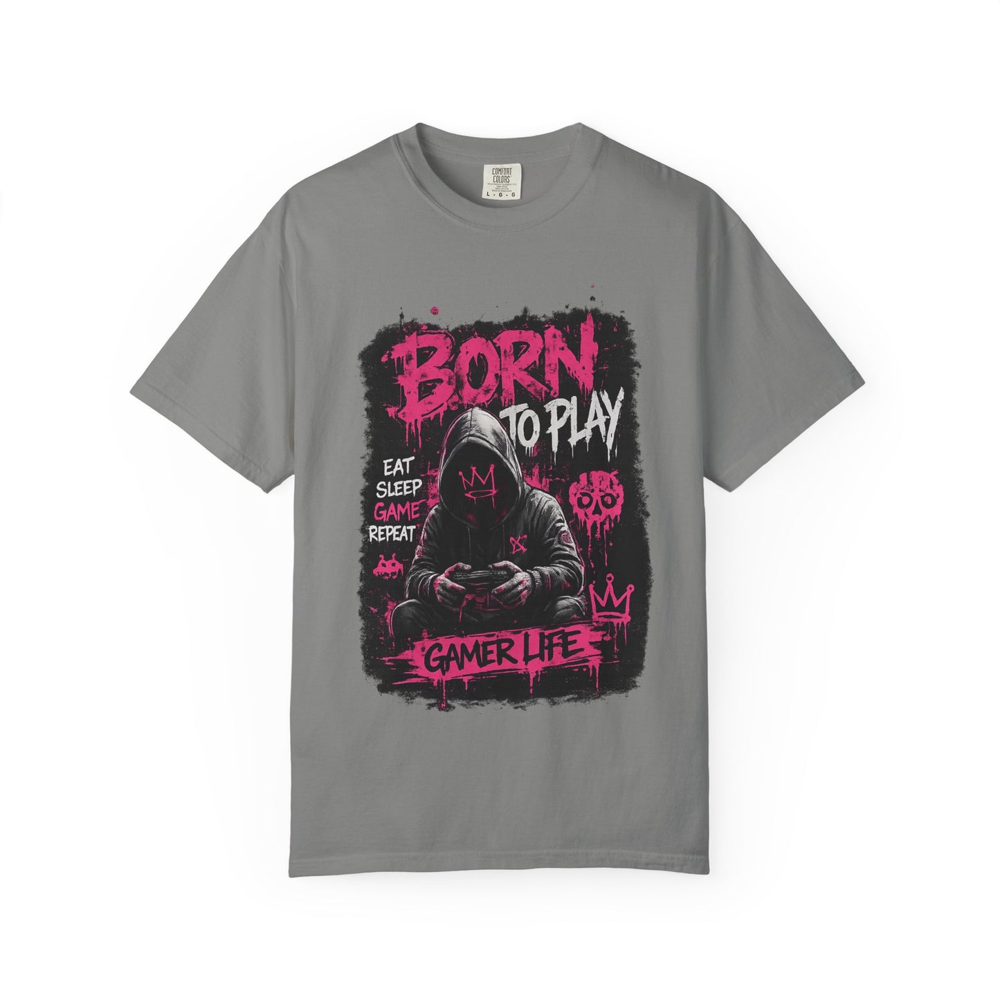 Gamer Life T-Shirt — "Born to Play" Hooded Player Graphic Tee