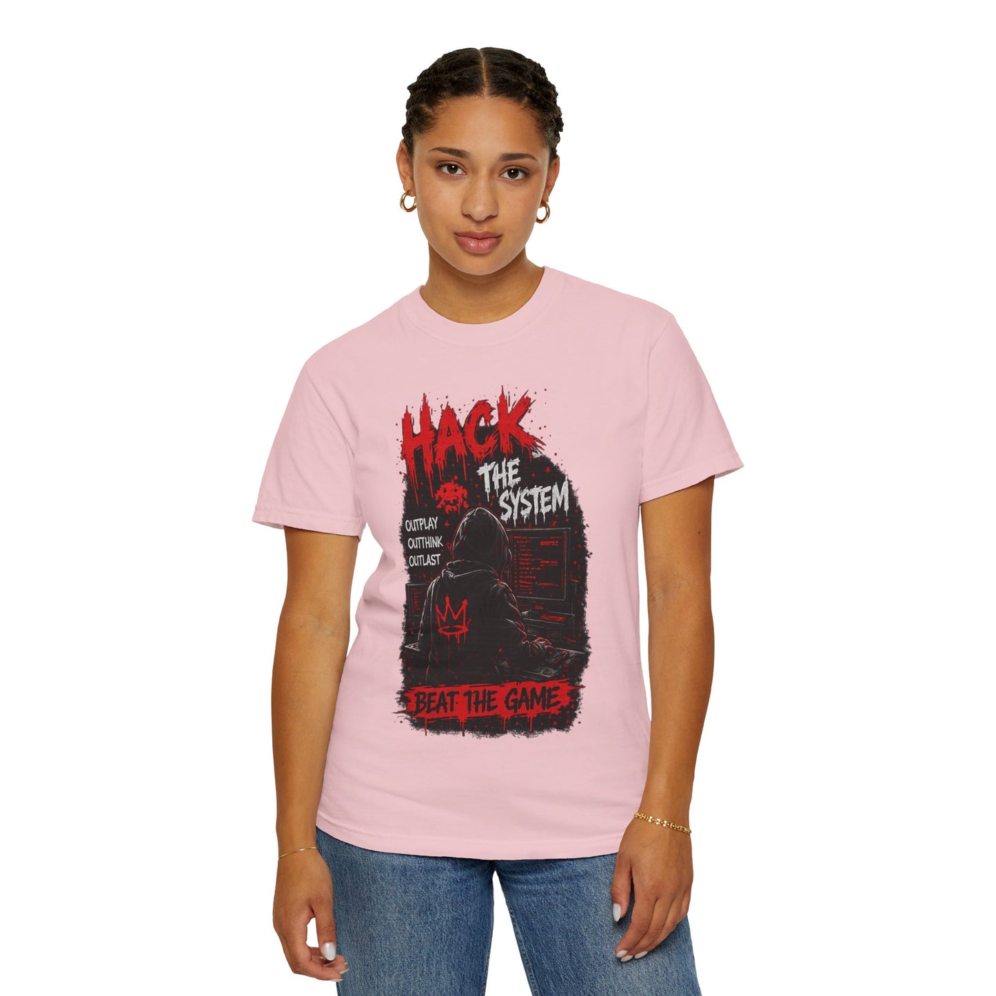 Hack the System T-Shirt — Beat the Game Hacker Graphic Tee