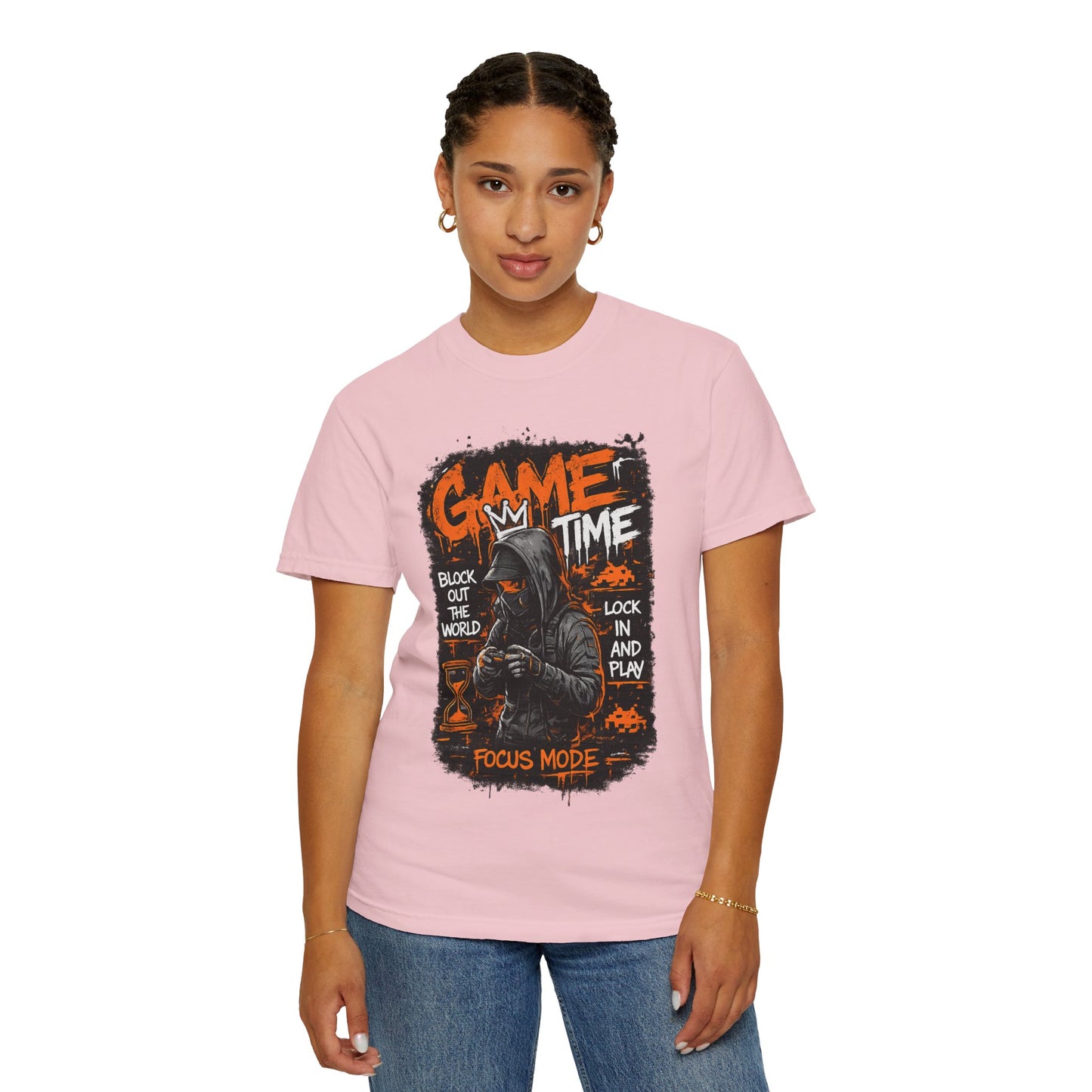 Game Time Hooded Grim Reaper illustration T-Shirt | Focus Mode, Gaming