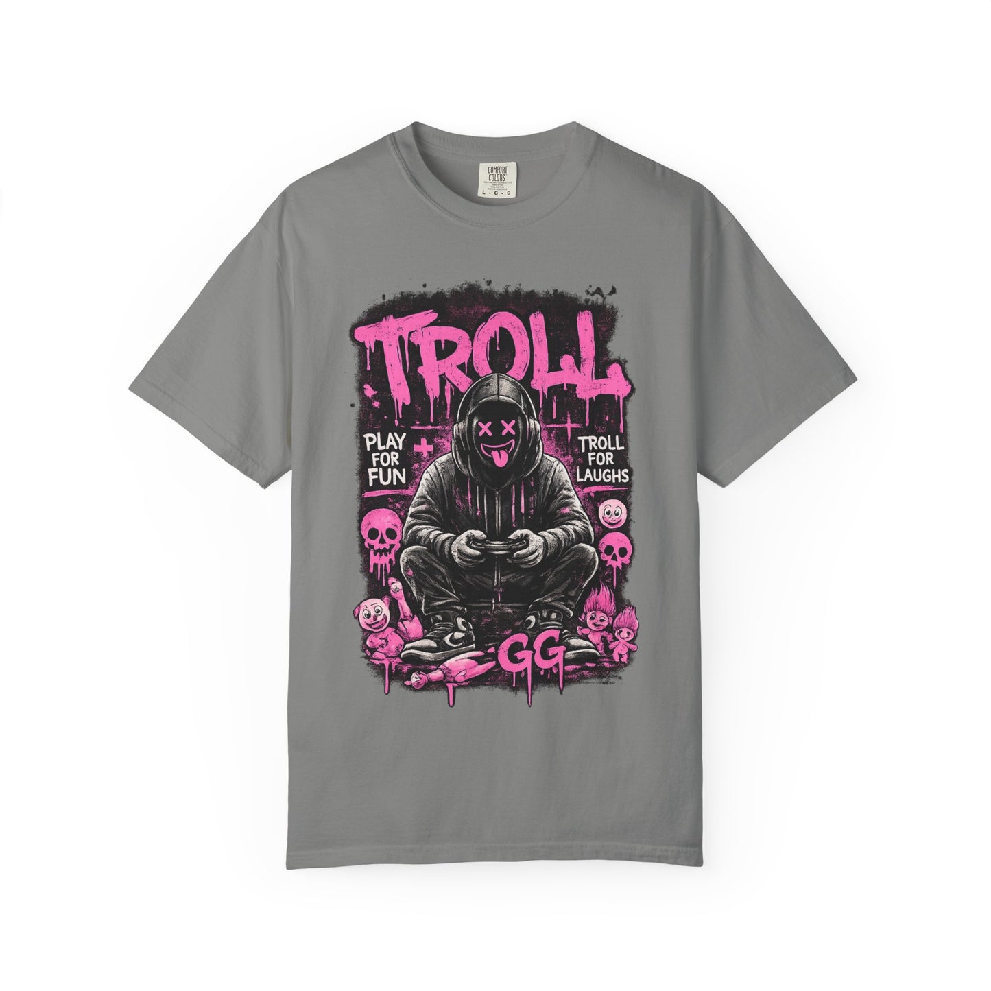 Troll Gamer Hoodie Graphic Tee | Gamer Skull Streetwear