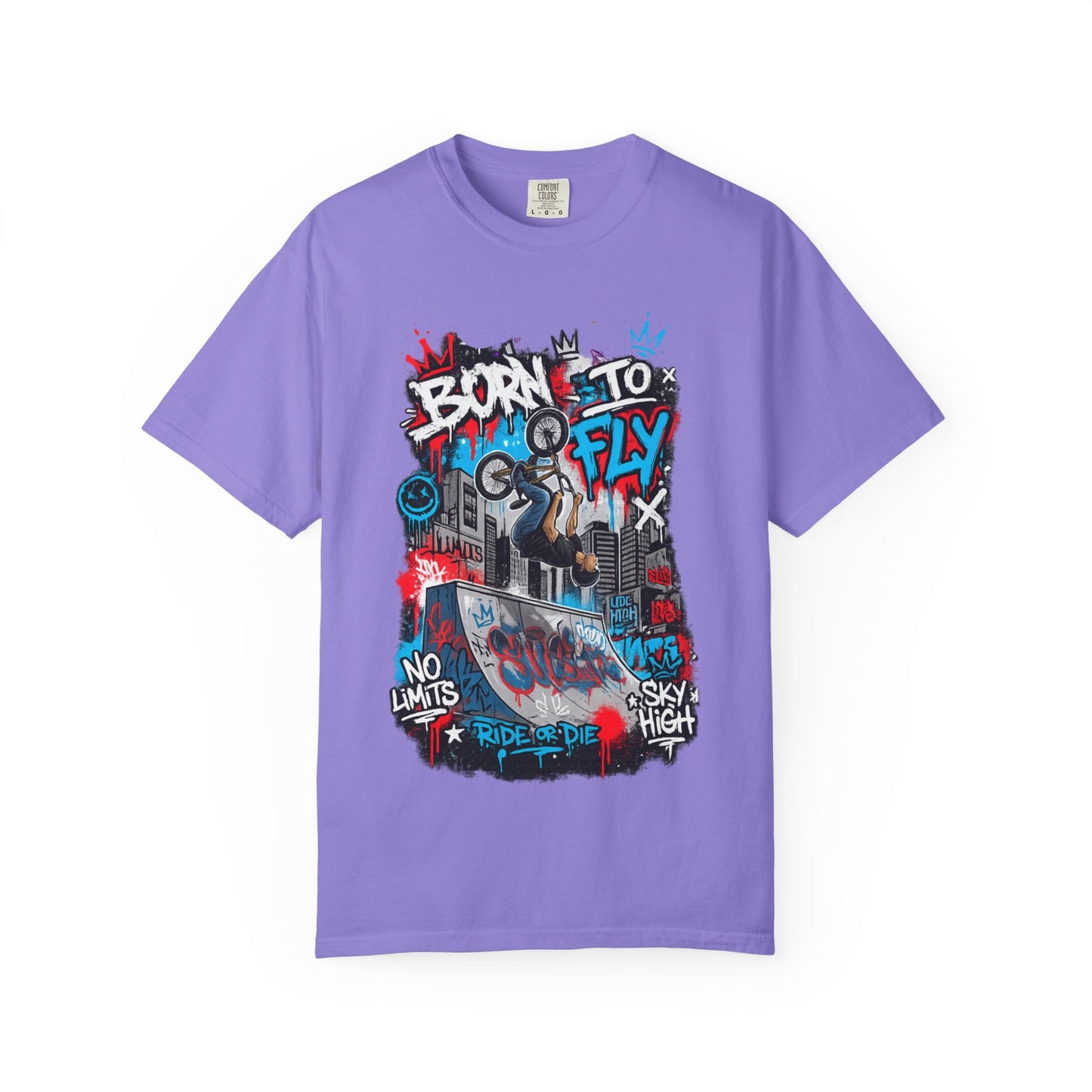 Born to Fly BMX Graffiti T-Shirt | Skate Bike Street Art Tee