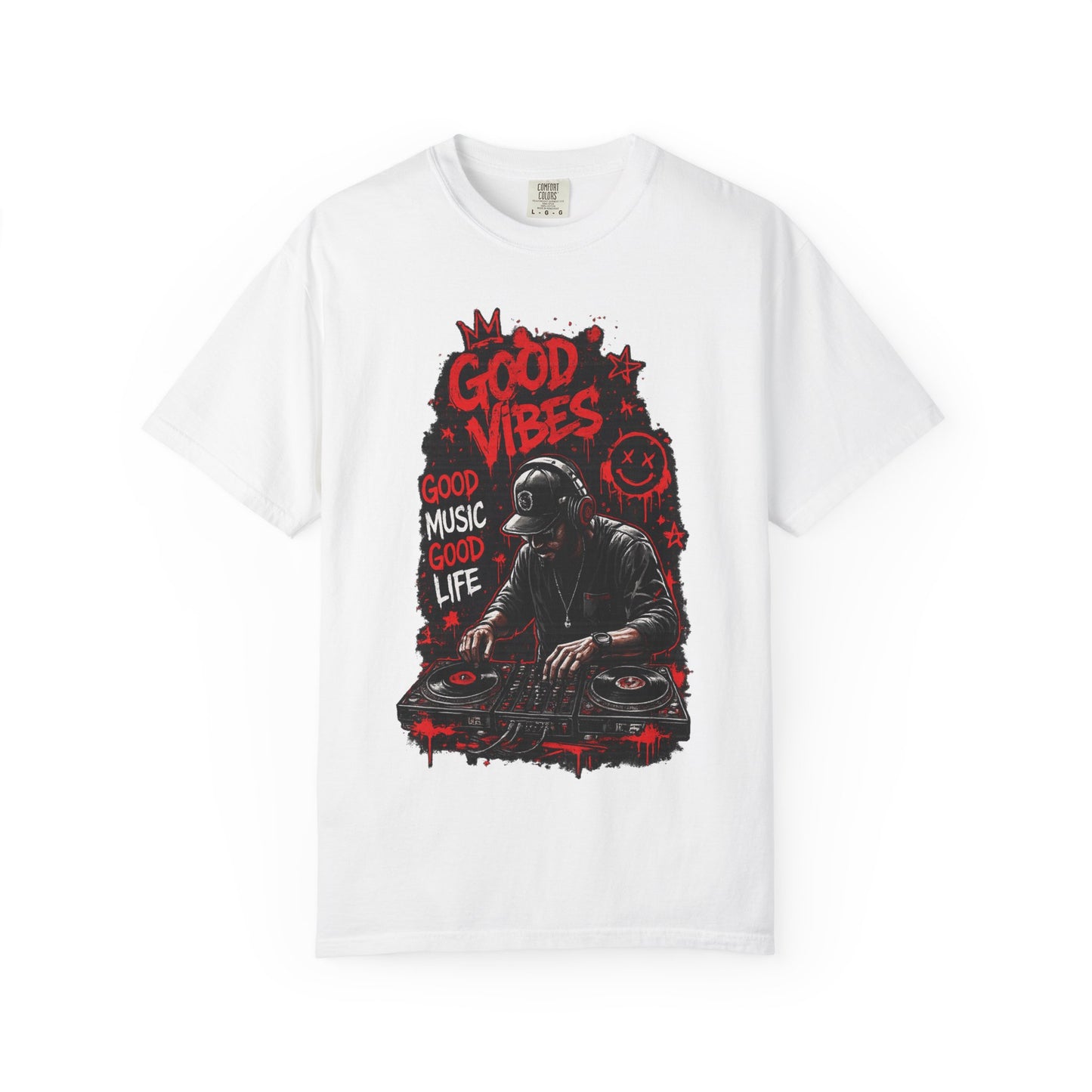 Good Vibes DJ T-Shirt — 'Good Music Good Life' Graphic Tee