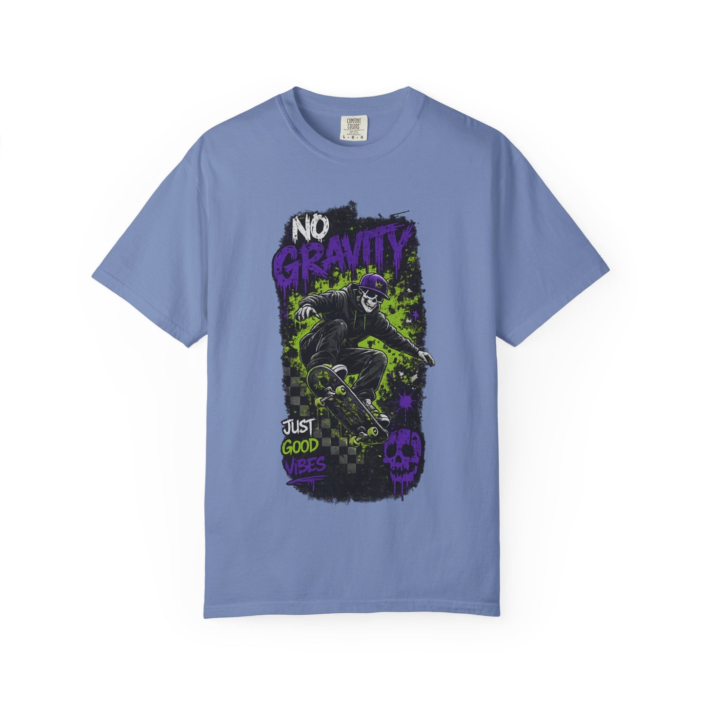 No Gravity Skateboard T-Shirt — Skate Punk Graphic Tee ("Just Good Times")