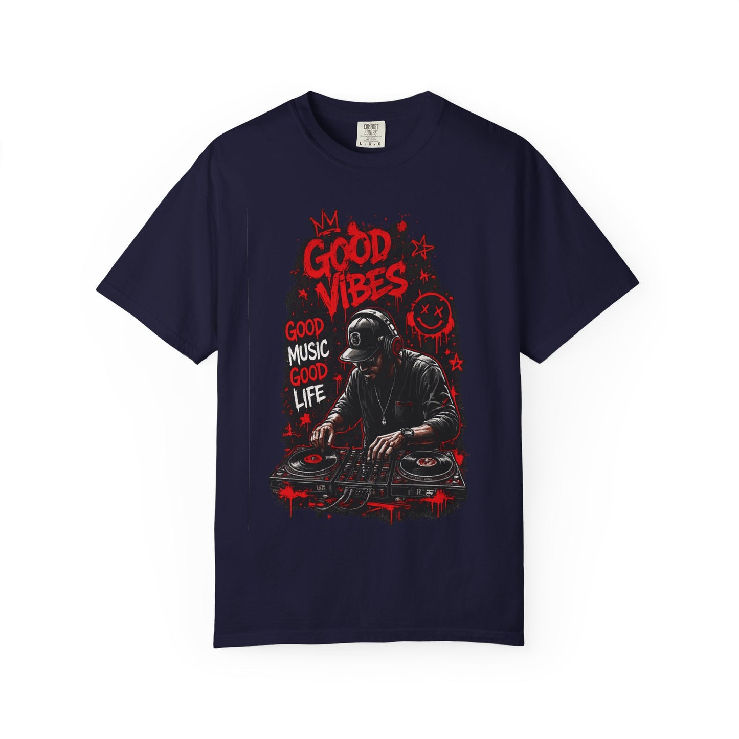 Good Vibes DJ T-Shirt — 'Good Music Good Life' Graphic Tee