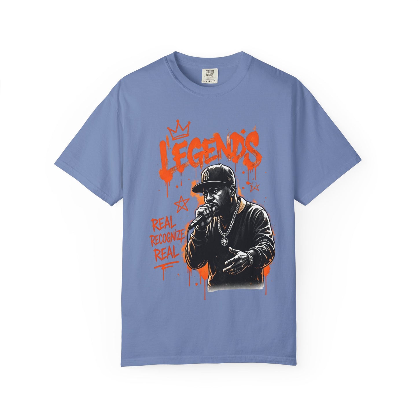 Legend’s Rapper Graphic T-Shirt — “Real Recognize Real” Streetwear Tee