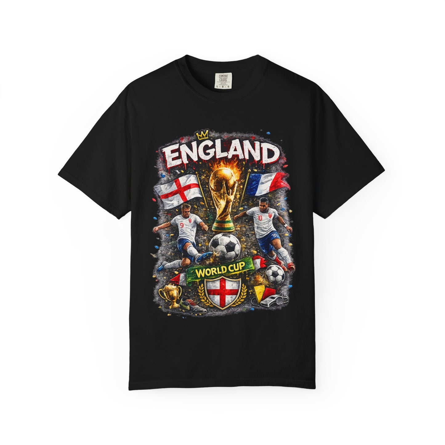 England World Cup Soccer T-Shirt | Football Trophy, St George Flags