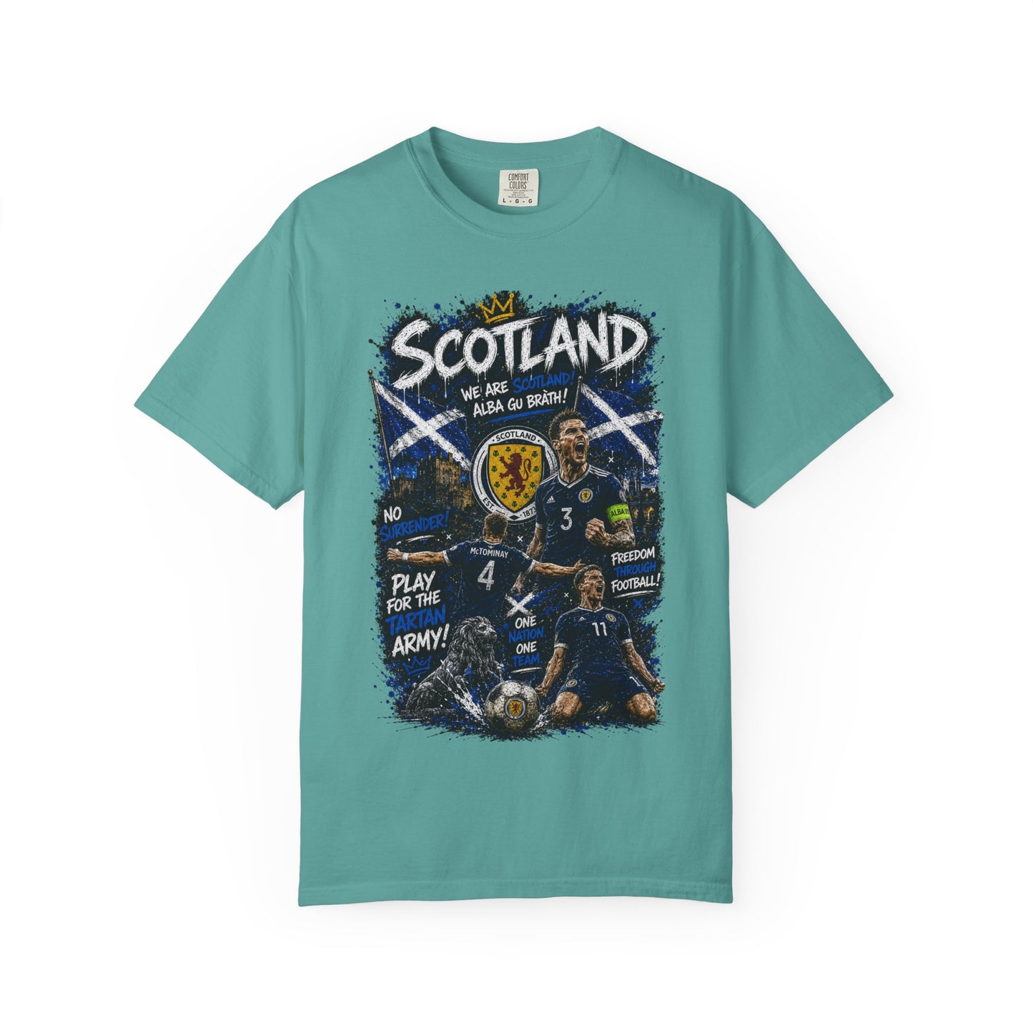 Scotland Football Players T-shirt | Scottish Soccer Crest, Saltire Graphics