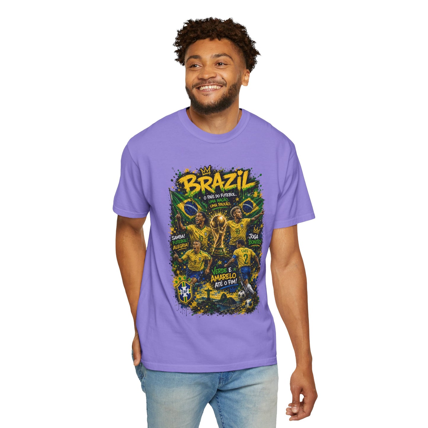Brazil Football Players T-shirt | Brazilian Soccer Graphic Tee