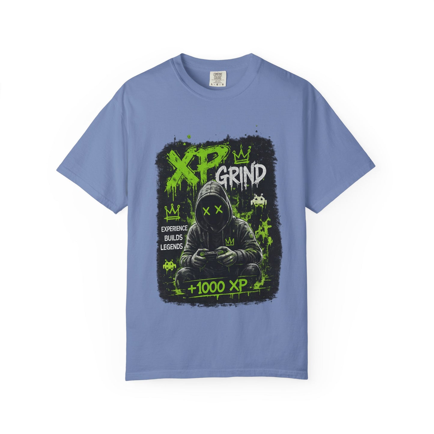 XP Grind Gamer T-Shirt — +1000 XP Hoodie-Style Graphic Tee for Gamers