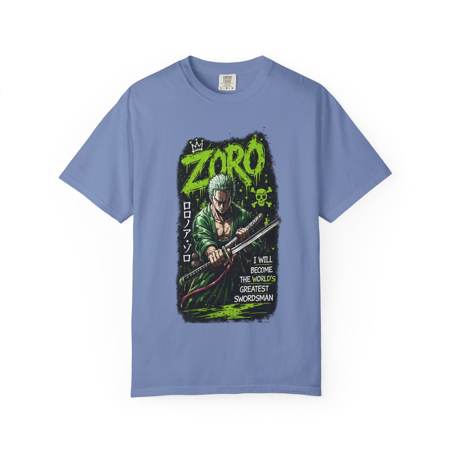 Zoro Graphic T-Shirt — 'I Will Become The World's Greatest Swordsman' Anime Tee