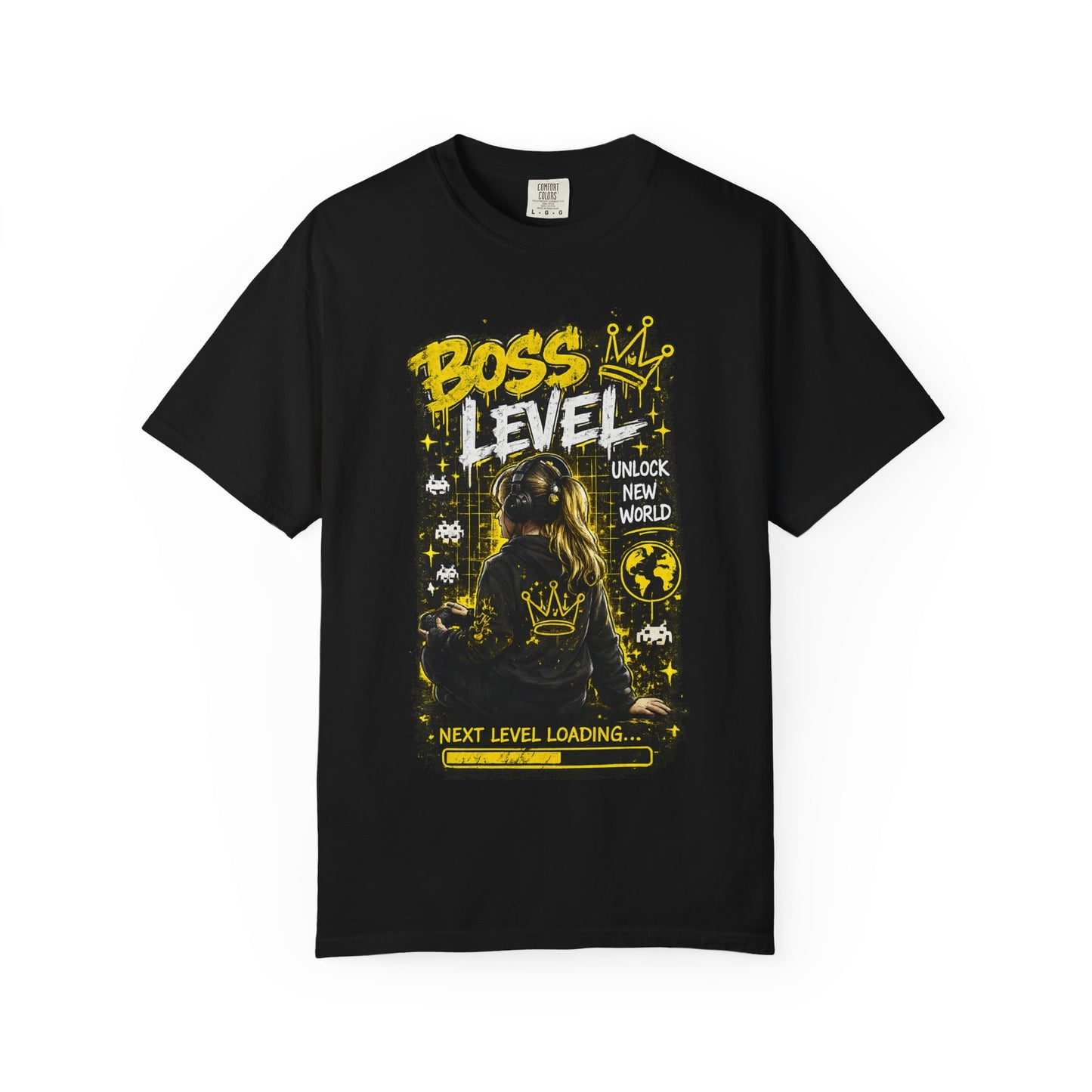 Boss Level T-Shirt — "Boss Level: Next Level Loading" Graphic Tee for Gamers & Leaders