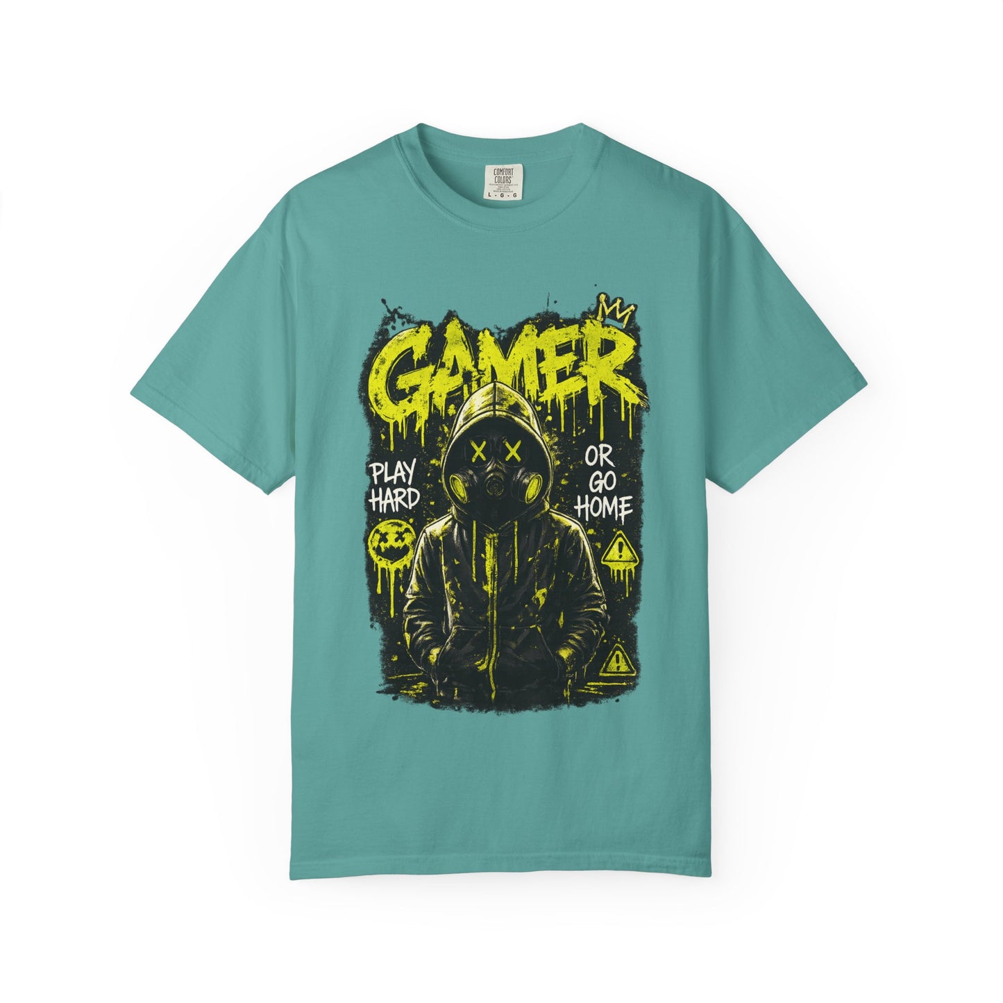 Gamer Graphic T-Shirt — "Play Hard or Go Home" Neon Streetwear