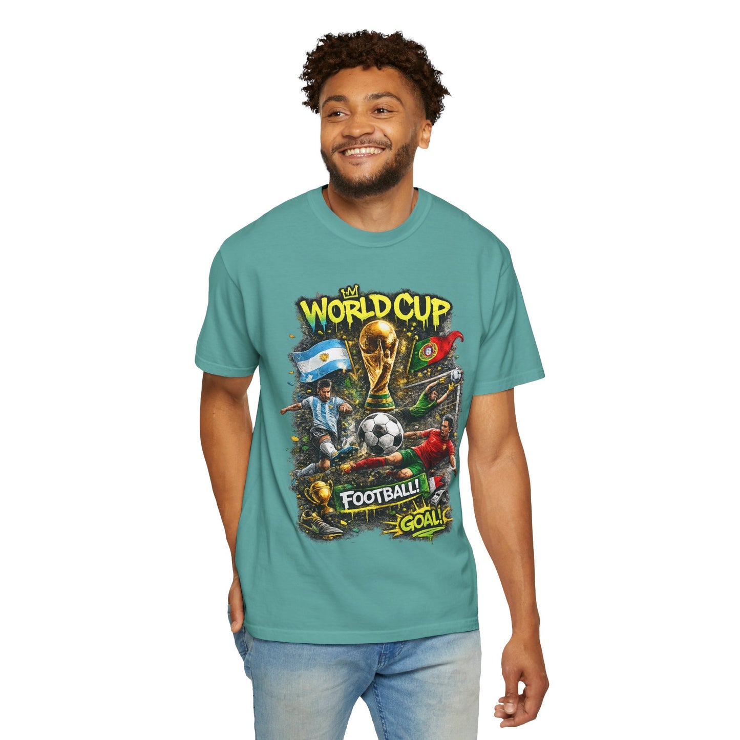 World Cup Soccer Players T-Shirt | Football Goal Graphic Tee