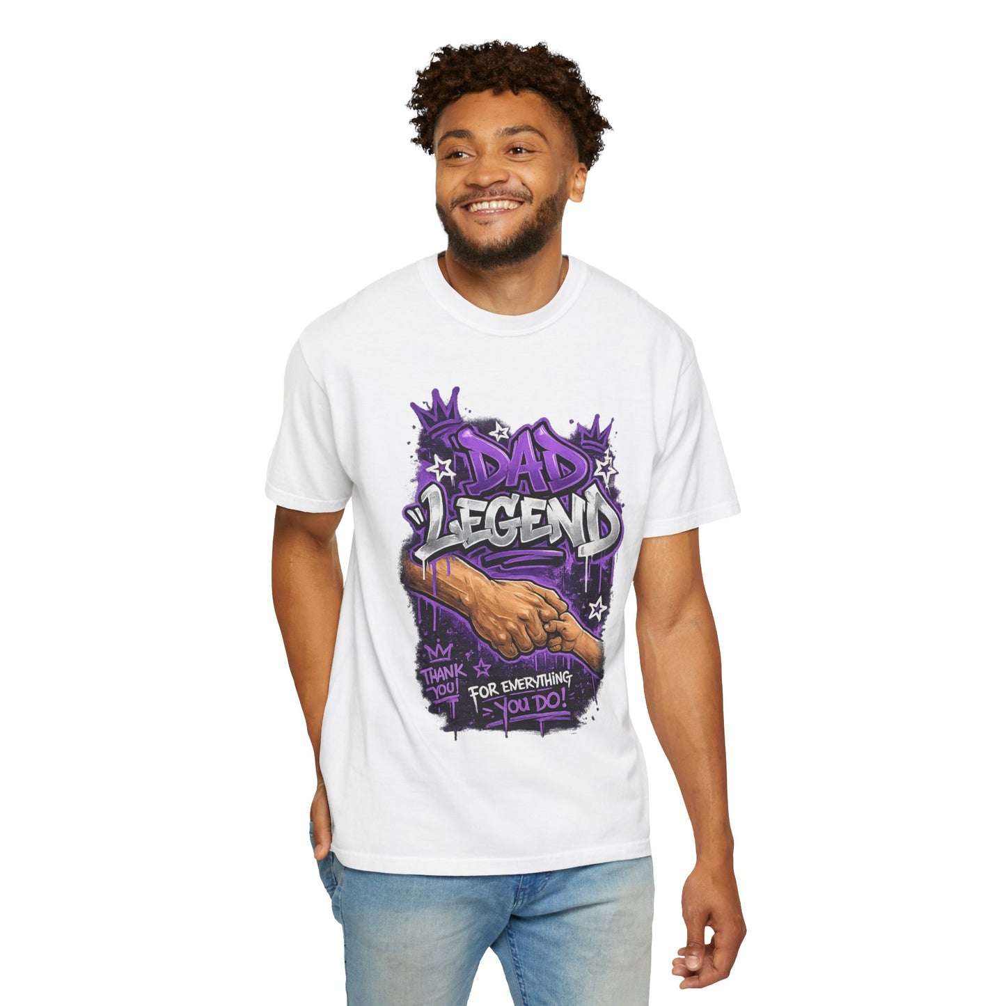 Dad Legend graffiti hands illustration T-Shirt | Thank You For Everything design