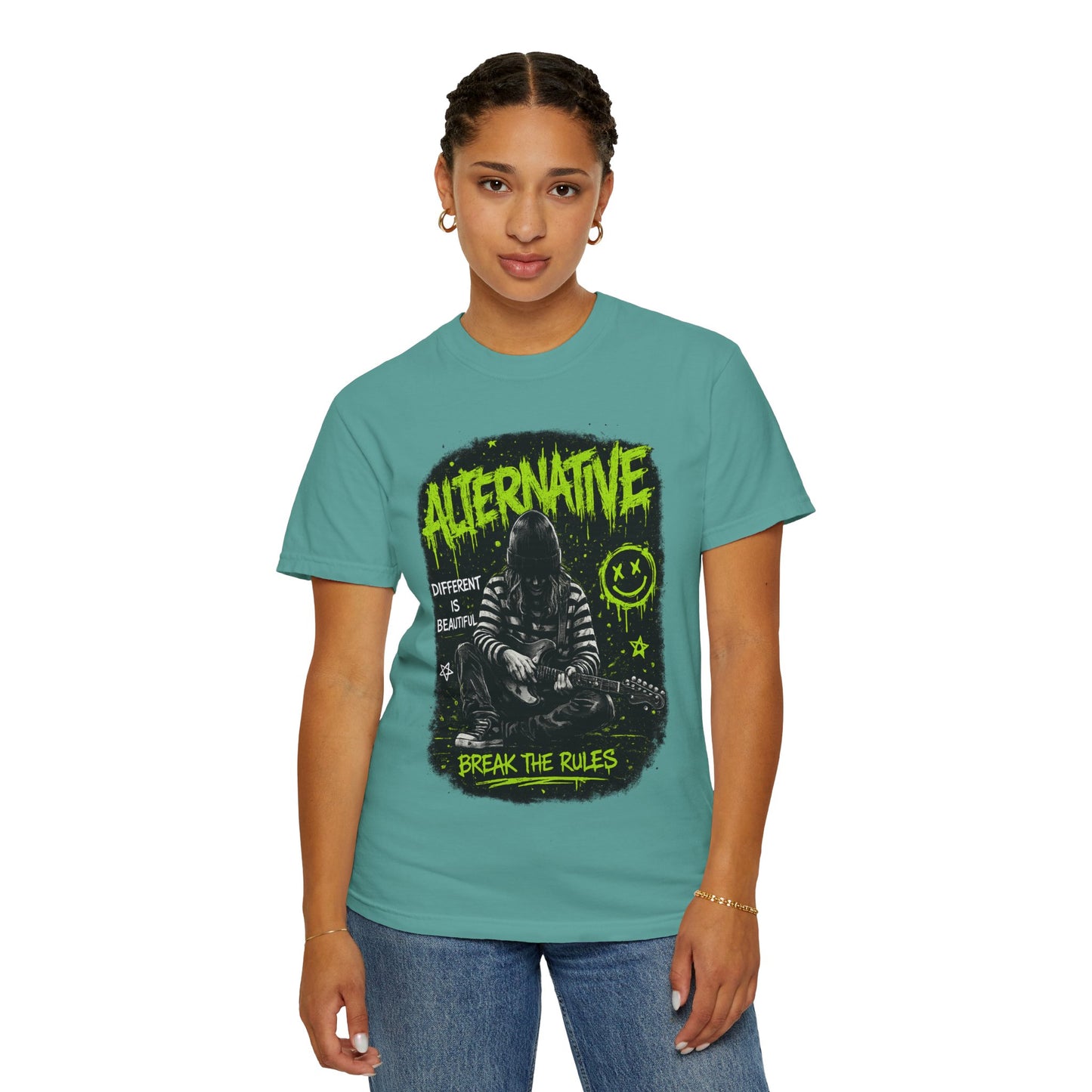 Alternative 'Break the Rules' Music Graphic T-Shirt