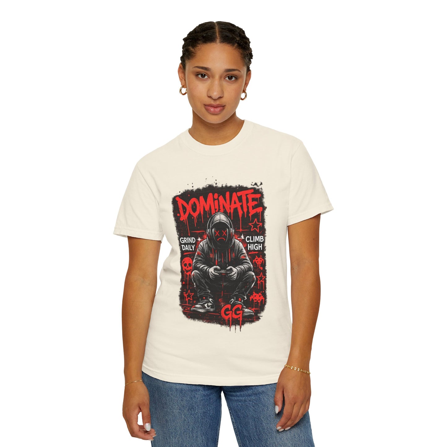 Dominate Gamer Hoodie Graphic T-Shirt | Gaming Streetwear Tee