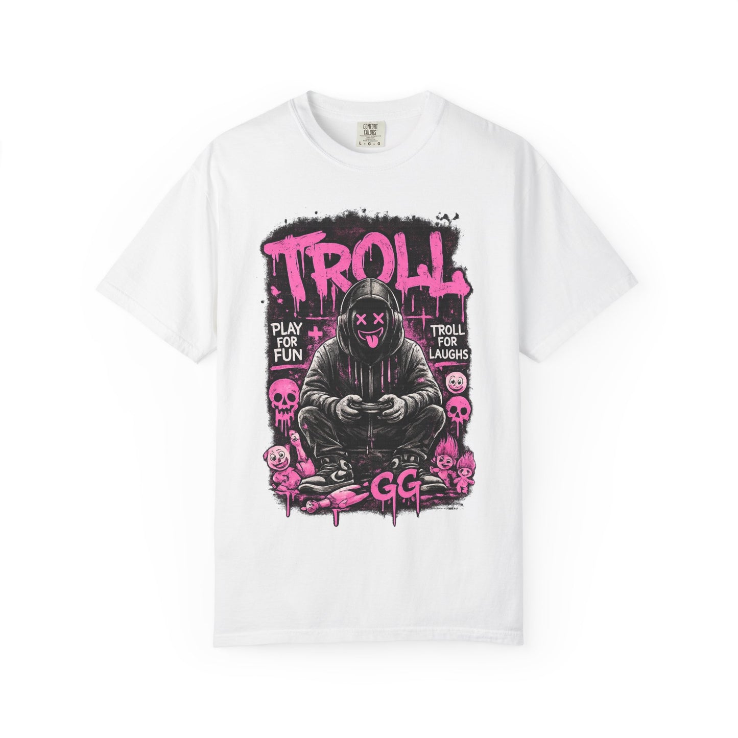 Troll Gamer Hoodie Graphic Tee | Gamer Skull Streetwear