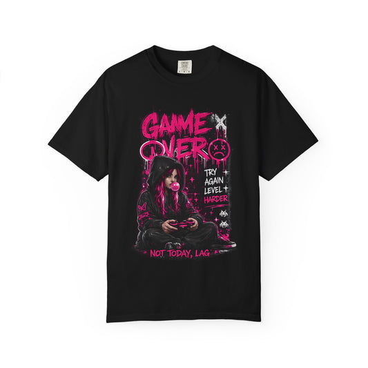 Game Over Graphic T-Shirt — 'Not Today, Lag' Gamer Tee