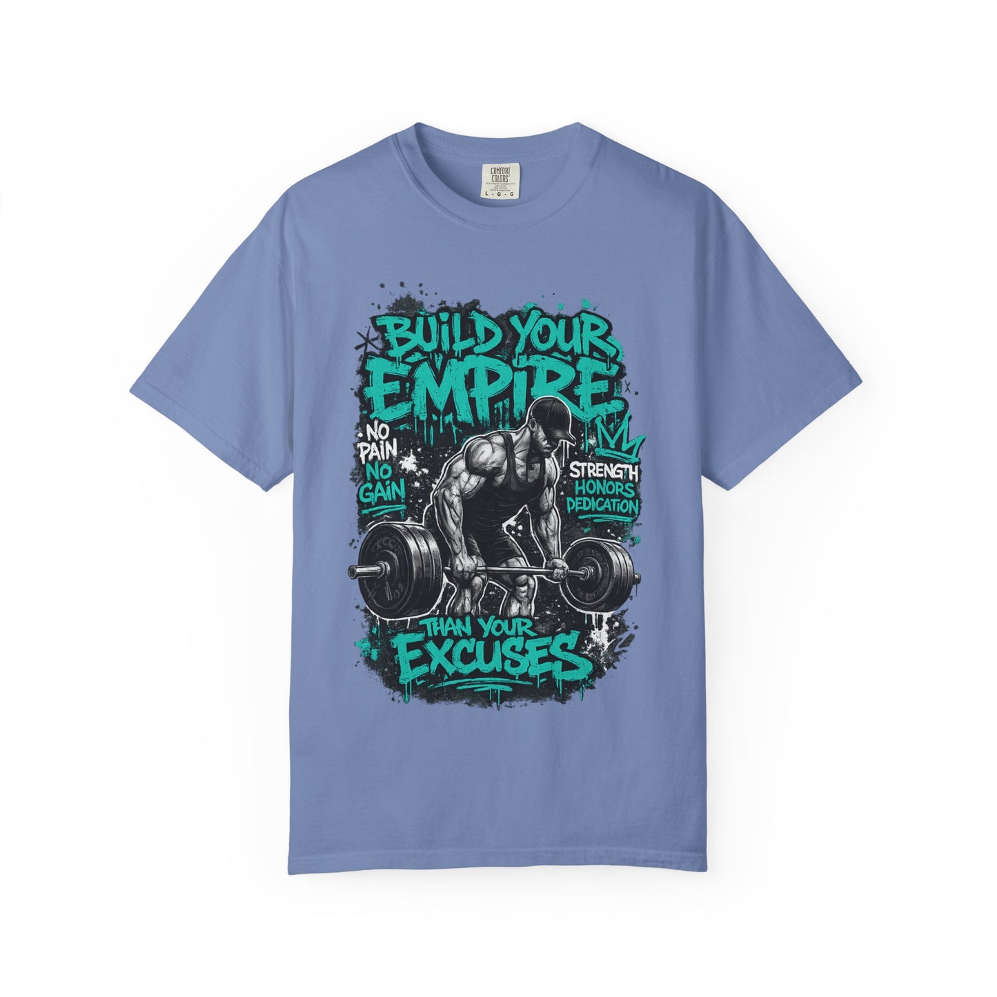 Build Your Empire Deadlift Graphic T-Shirt | Motivational Gym Workout Shirt