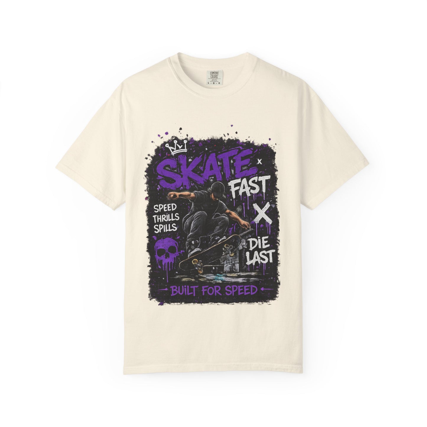 Skate Fast Skateboard T‑Shirt — "Built for Speed" Graphic Tee