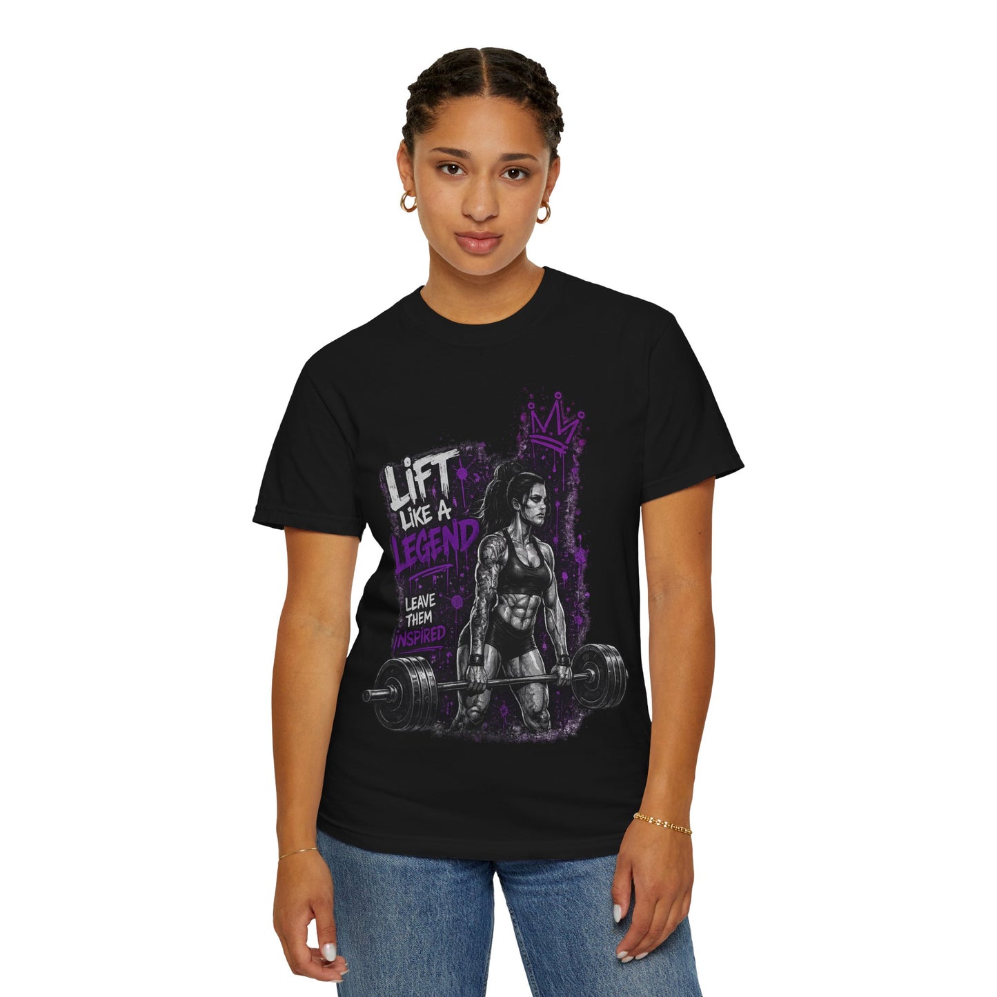 Lift Like a Legend Weightlifting T-Shirt — Female Power Deadlift Gym Tee