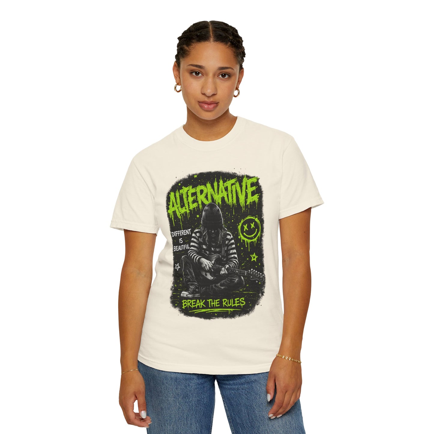 Alternative 'Break the Rules' Music Graphic T-Shirt