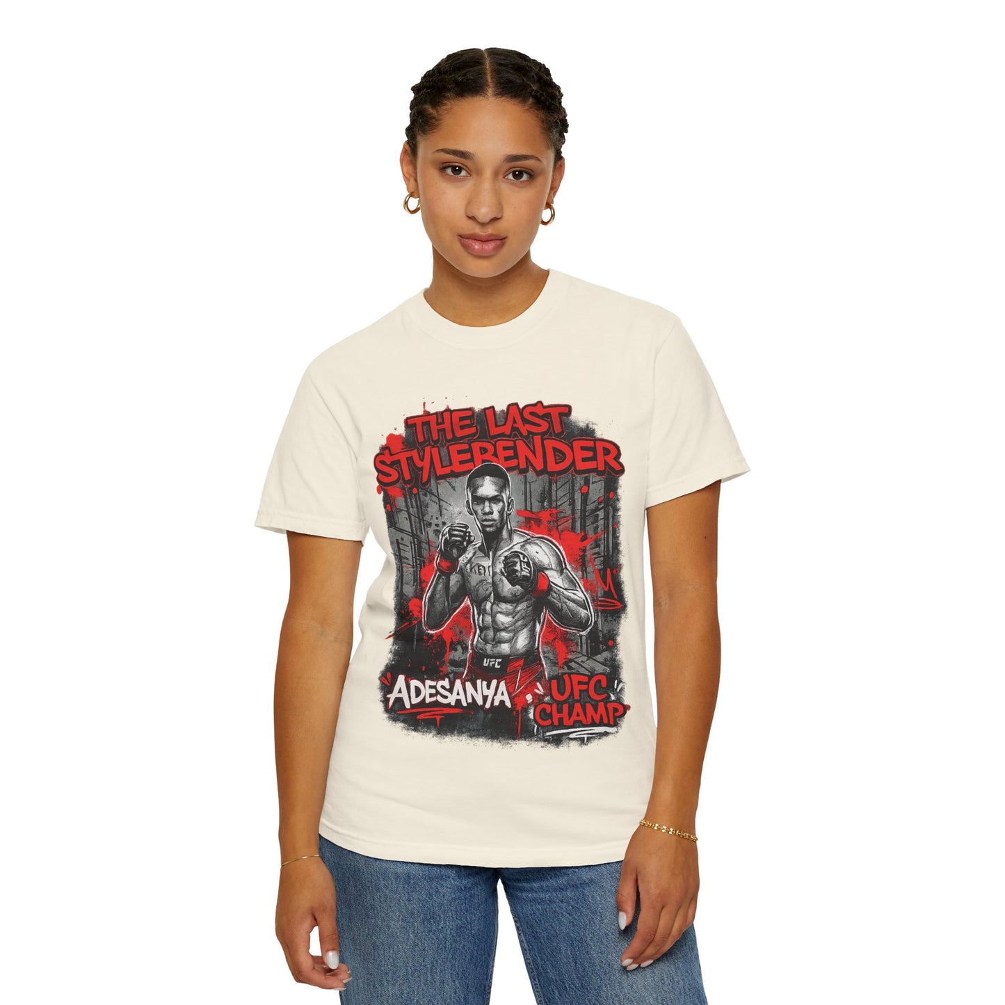 Adesanya 'The Last Stylerender' UFC Champ Graphic T-Shirt