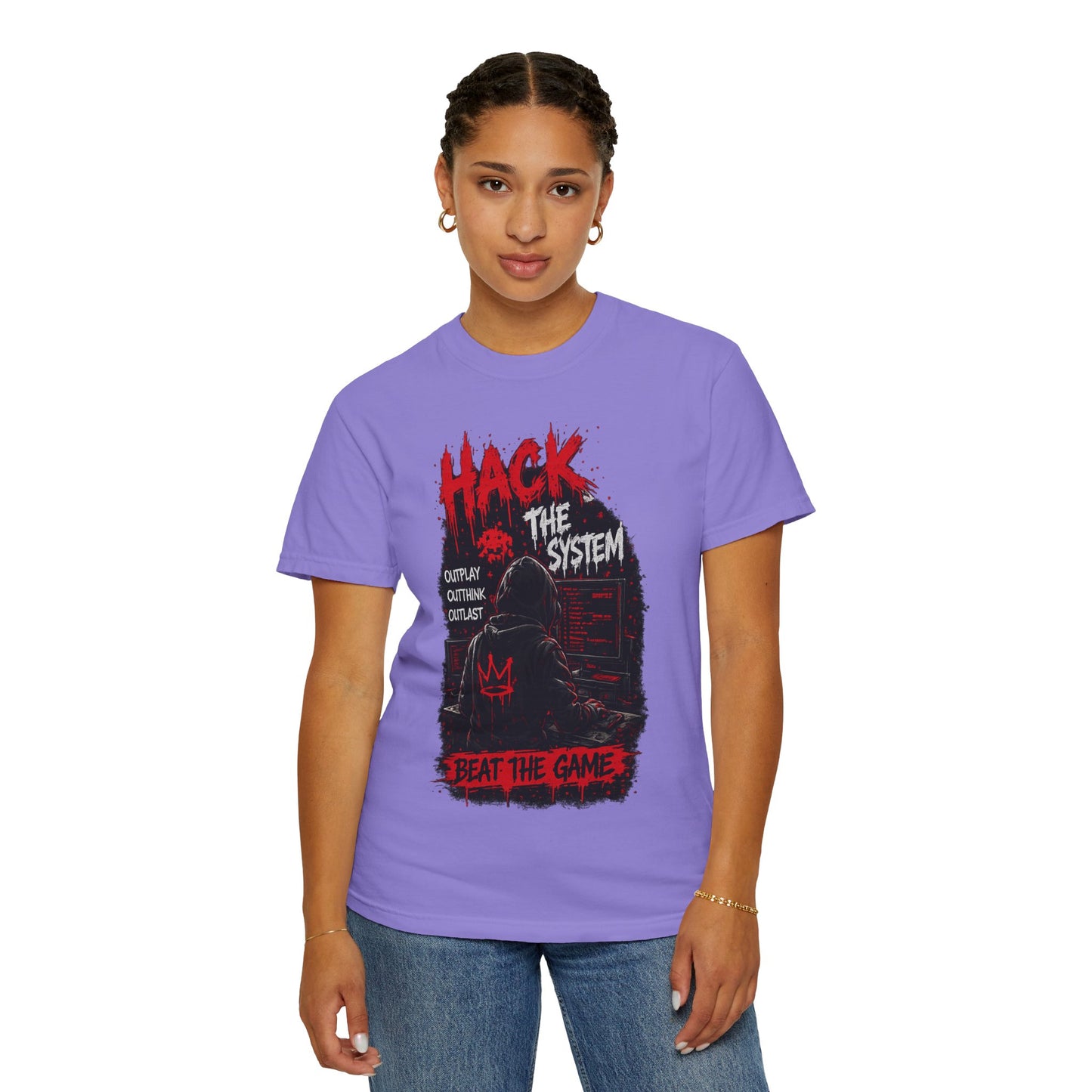 Hack the System T-Shirt — Beat the Game Hacker Graphic Tee