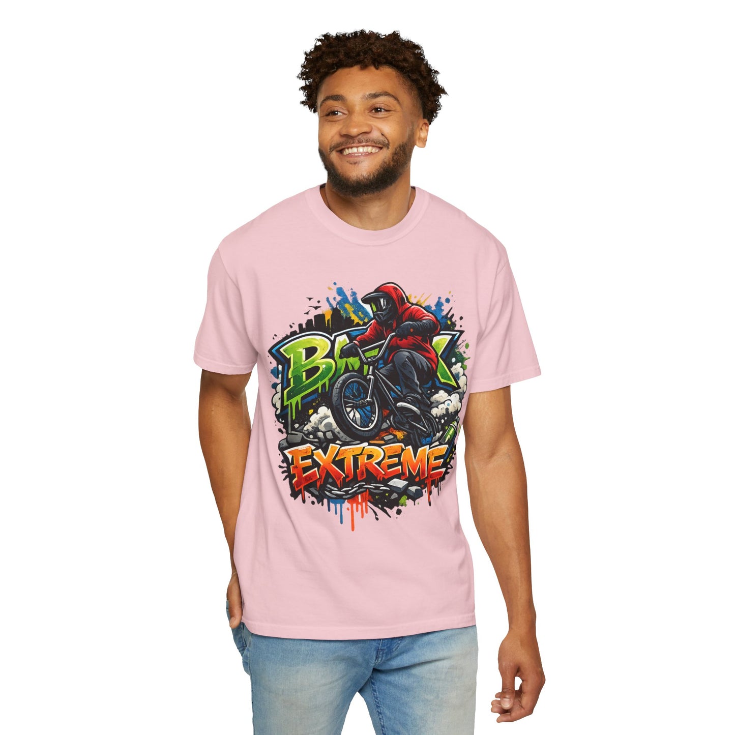 Extreme BMX Rider T-Shirt — Graffiti Stunt Bike Tee
