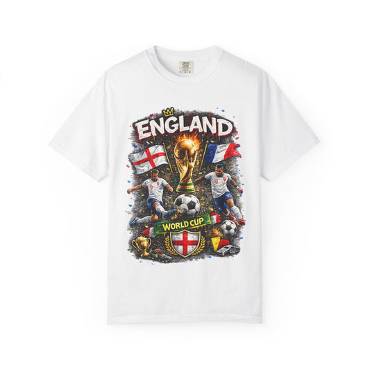 England World Cup Soccer T-Shirt | Football Trophy, St George Flags