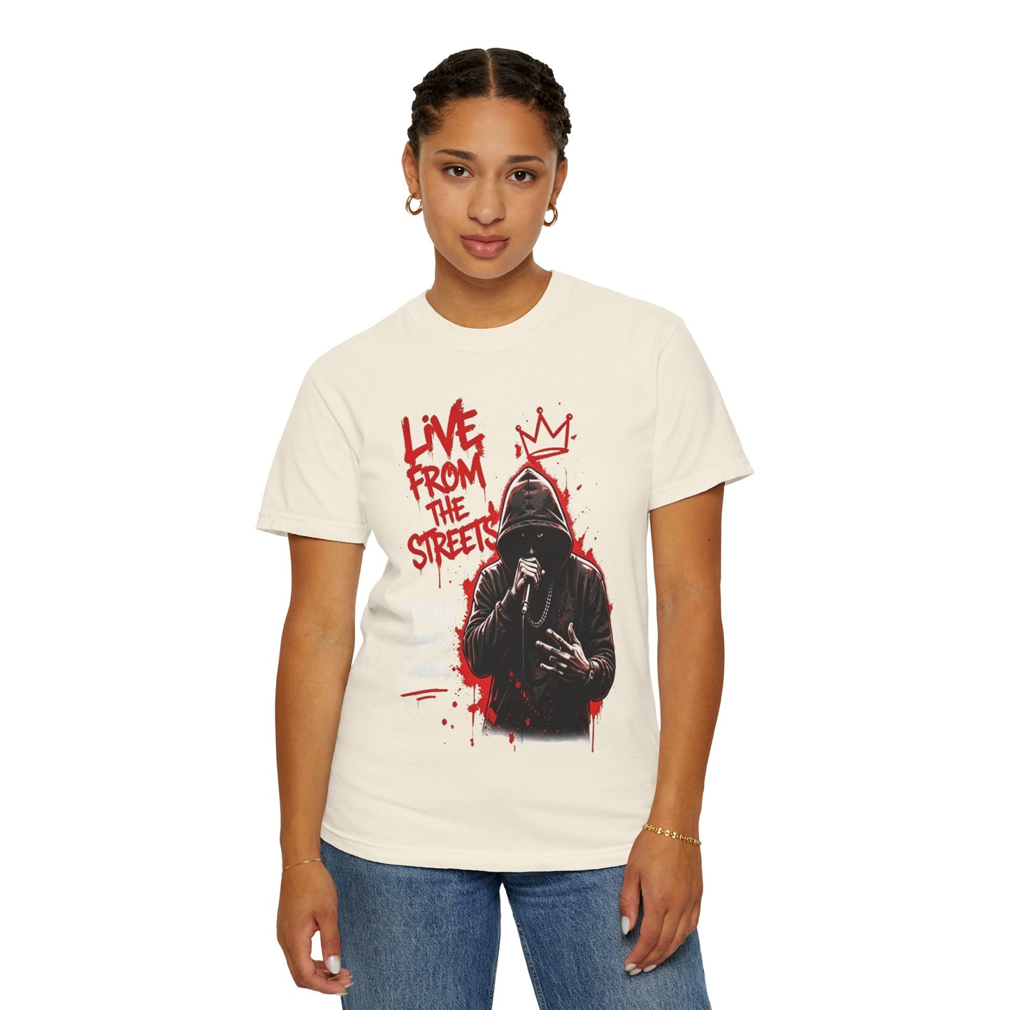 Live From The Streets Graphic T-Shirt — Hoodie Shadow Rapper Design
