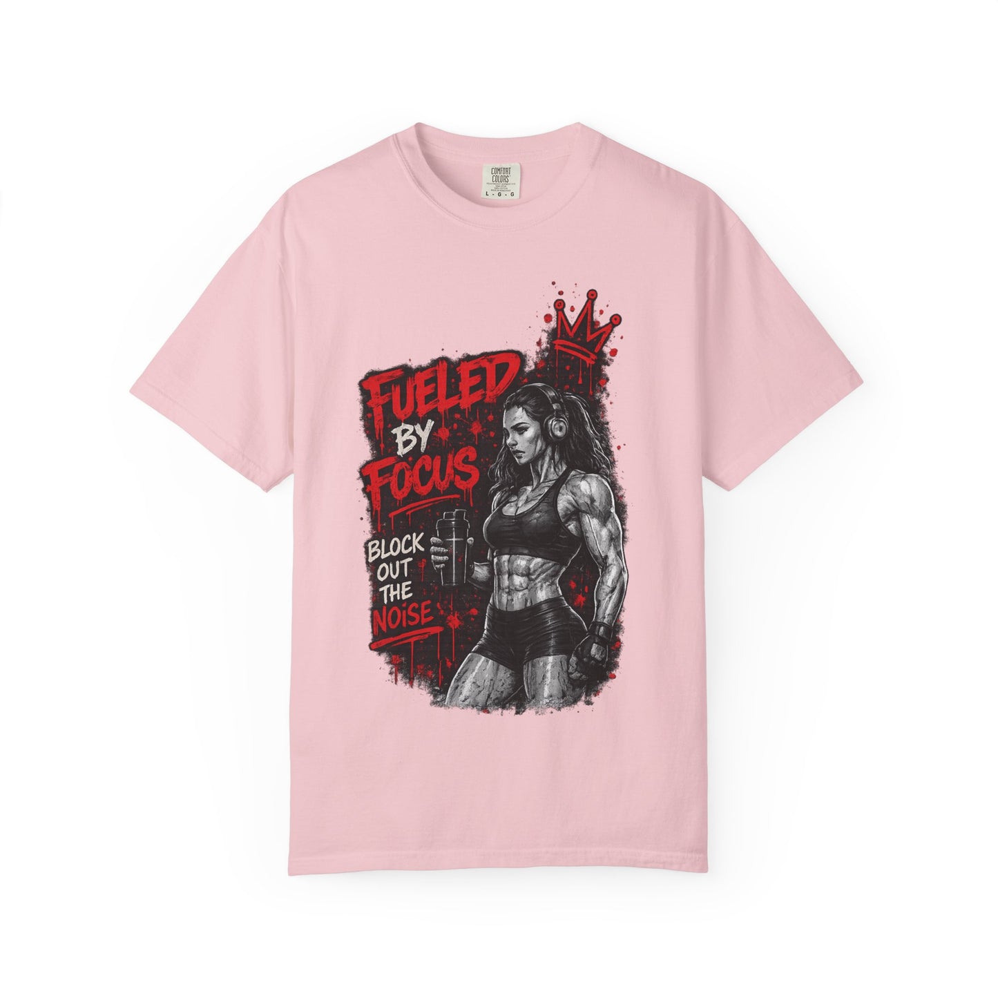 Fueled by Focus T-Shirt — Women’s Fitness Graphic Tee ("Block Out the Noise")