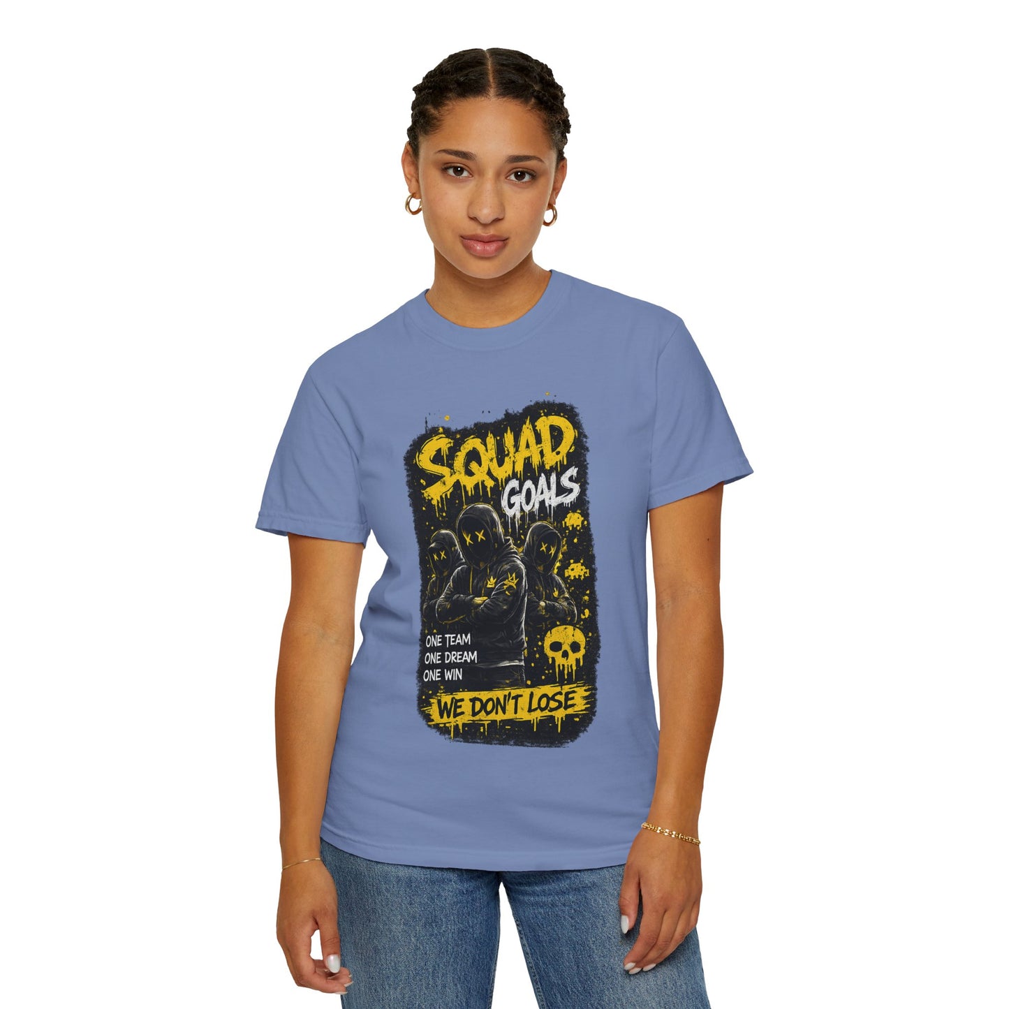 Squad Goals Graphic T-Shirt — 'We Don't Lose' Team Skull Tee