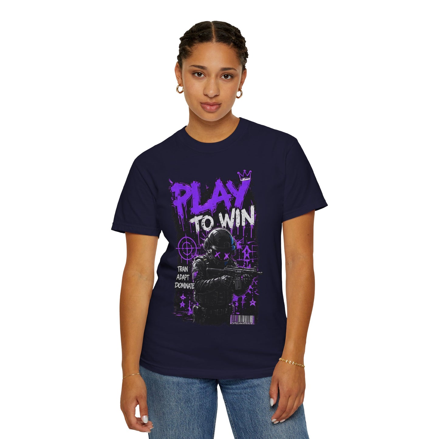 Play to Win Graphic T-Shirt — Gamer Tactical Design