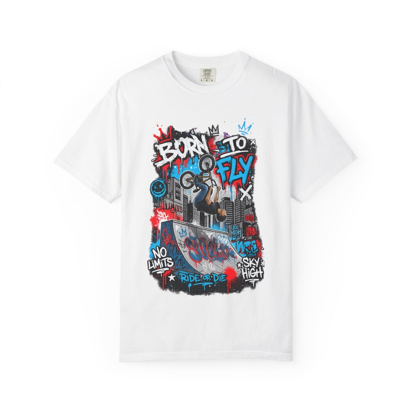 Born to Fly BMX Graffiti T-Shirt | Skate Bike Street Art Tee