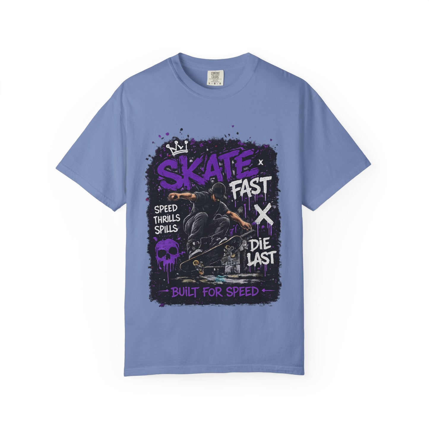 Skate Fast Skateboard T‑Shirt — "Built for Speed" Graphic Tee