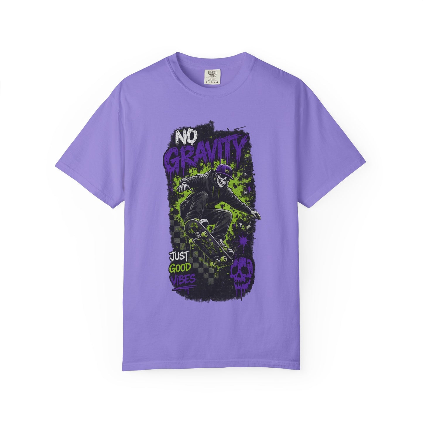 No Gravity Skateboard T-Shirt — Skate Punk Graphic Tee ("Just Good Times")